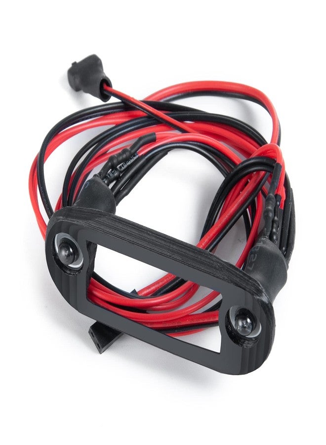 JGGZONE مجموعة مصابيح أمامية وخلفية ومصابيح أمامية LED صغيرة من JGGZONE لسيارة التحكم عن بعد Axial SCX24 90081 بمقياس 1/24 (أبيض + أبيض) - Image 3